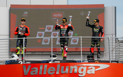 GARA VINTA E TERZO POSTO: MMR ANCORA AL TOP NELL’APRILIA TROFEO RS457